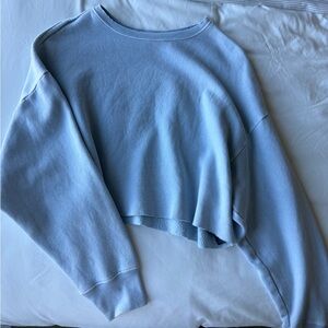 Urban Outfitters baby blue cropped fleece crew neck